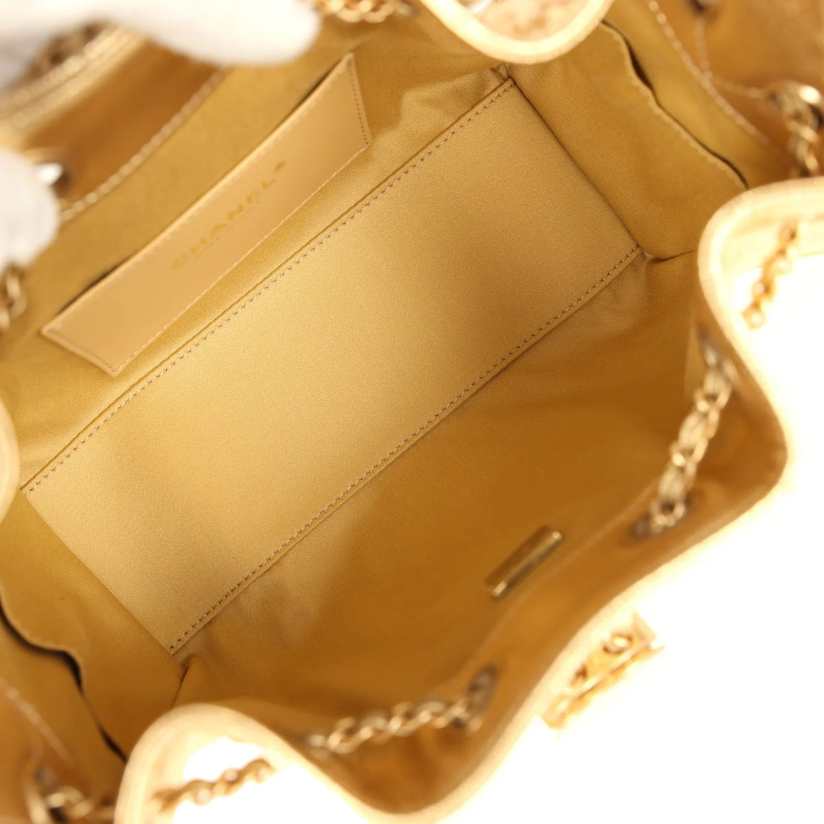 Chanel Mini 25 Hobo Bag Metallic Gold Caviar