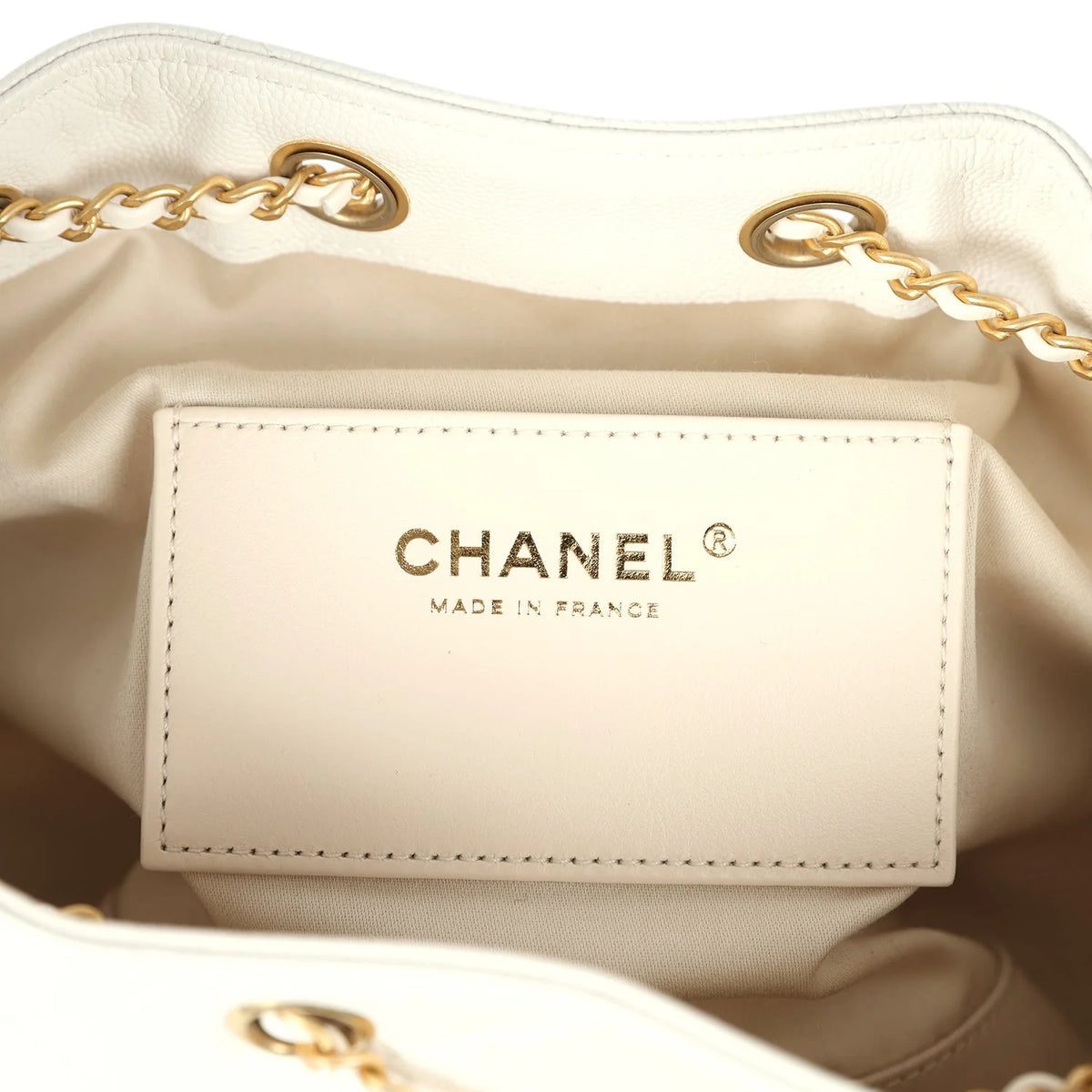 Chanel Small 25 Hobo Bag White Caviar