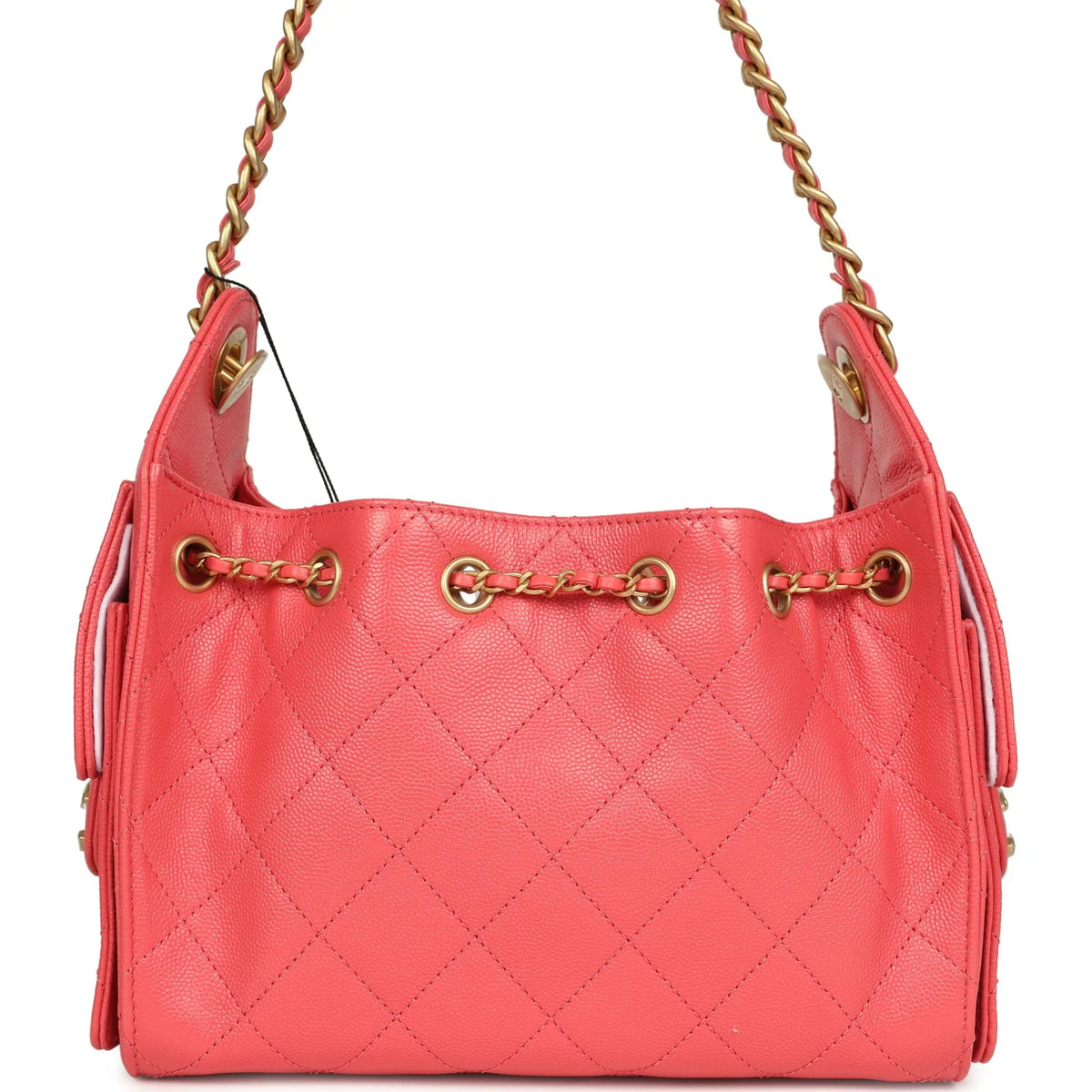 Chanel Mini 25 Hobo Bag Coral Pink Caviar