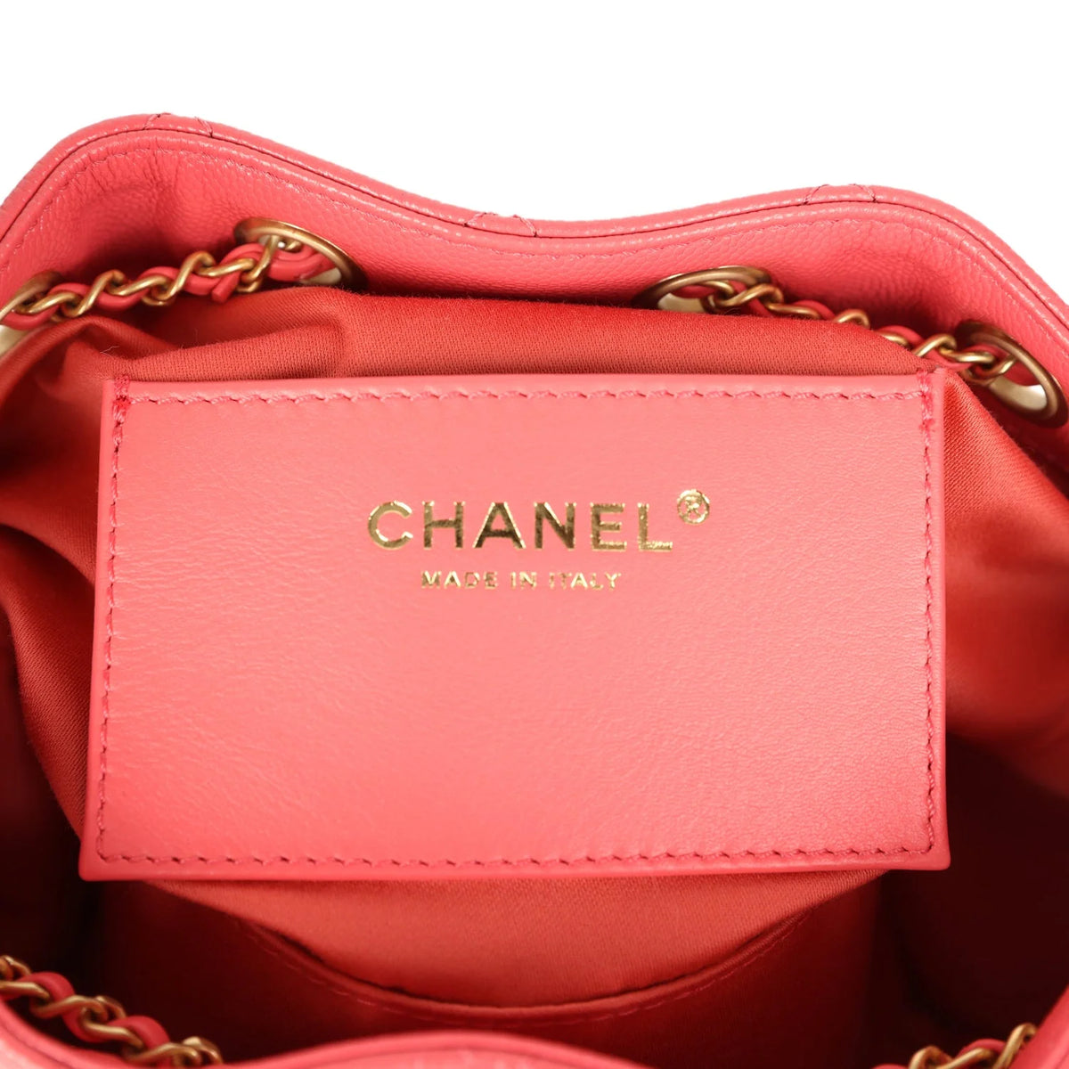 Chanel Mini 25 Hobo Bag Coral Pink Caviar