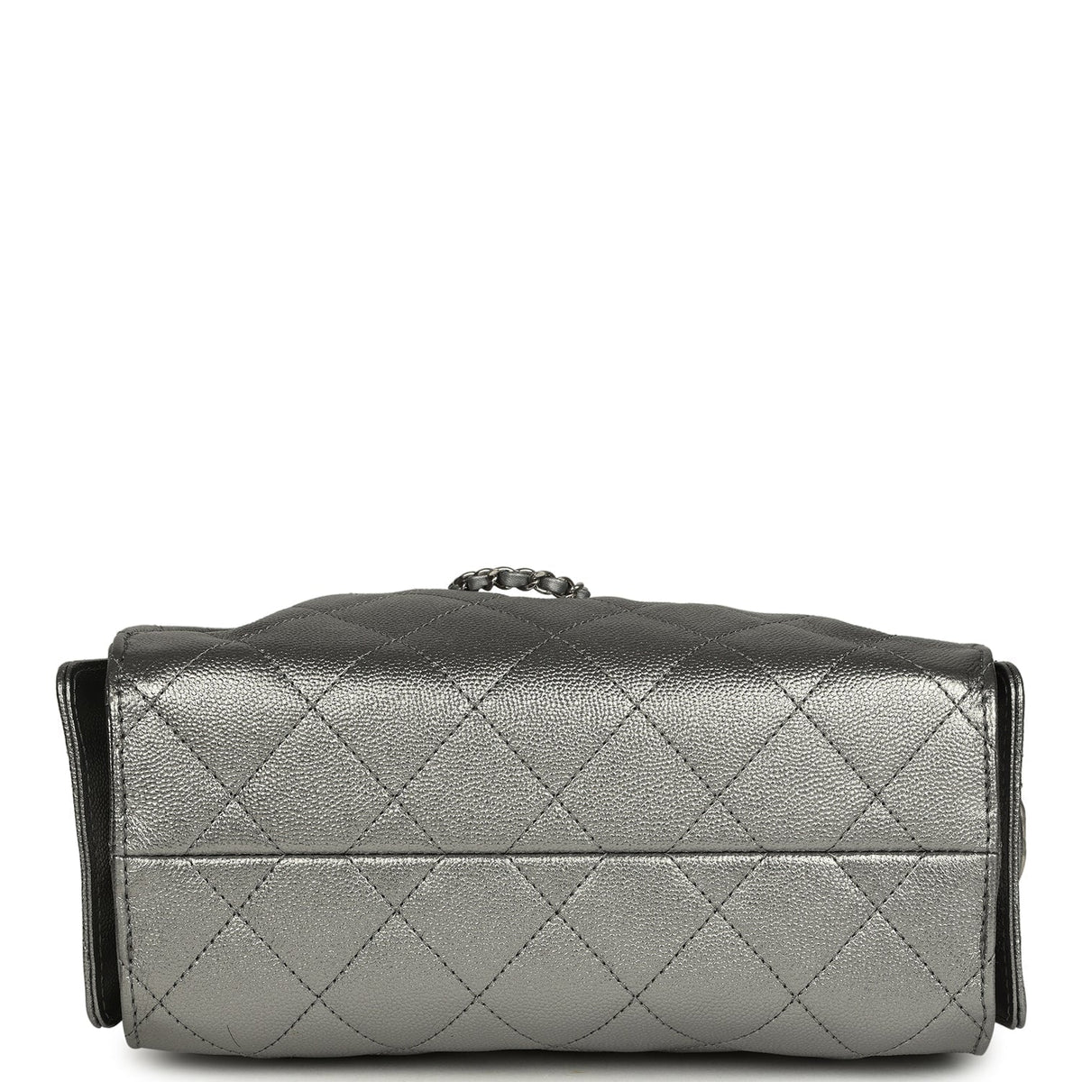 Chanel Mini 25 Hobo Bag Metallic Caviar Silver