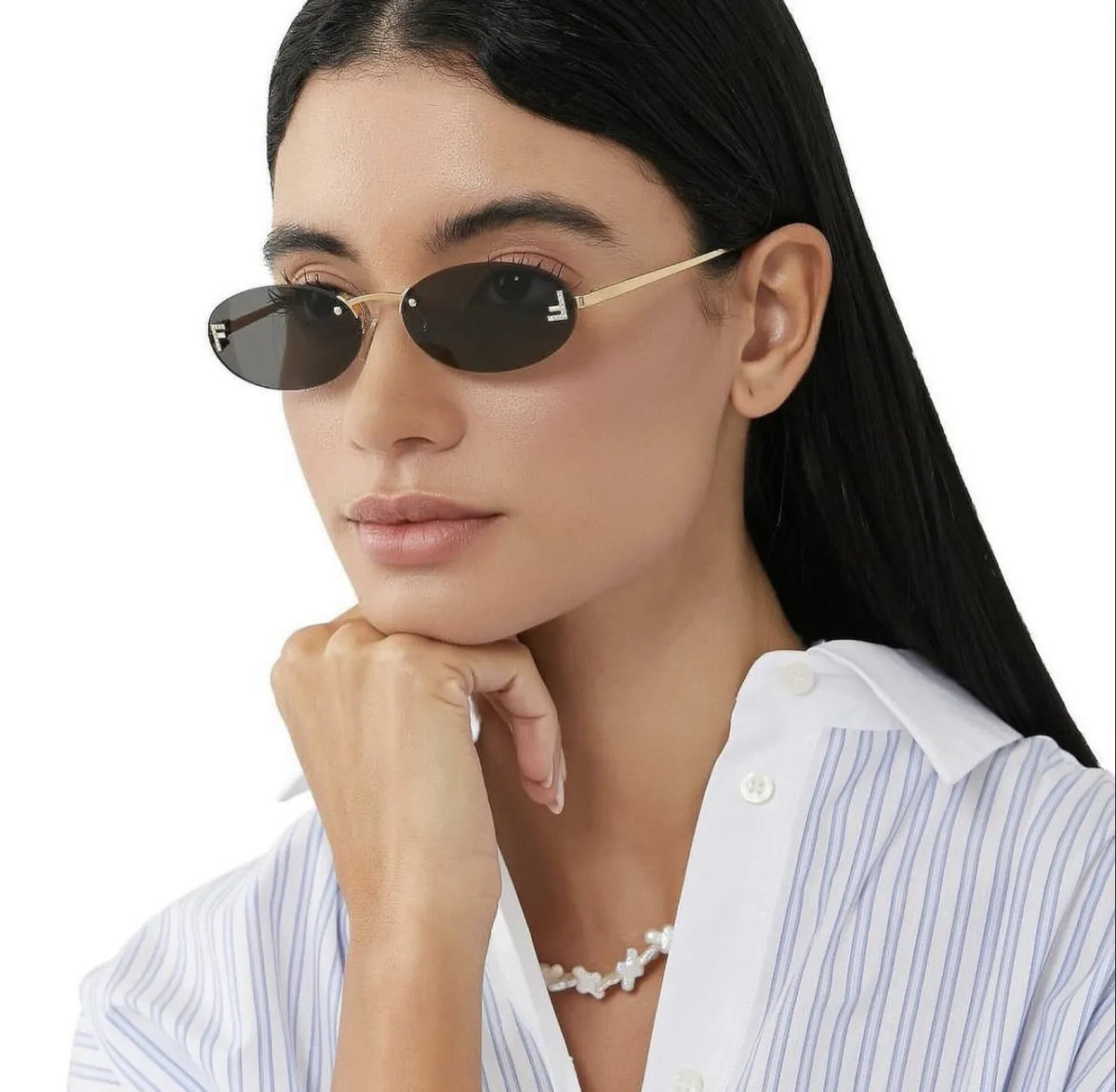 FENDI First Oval Sunglasses