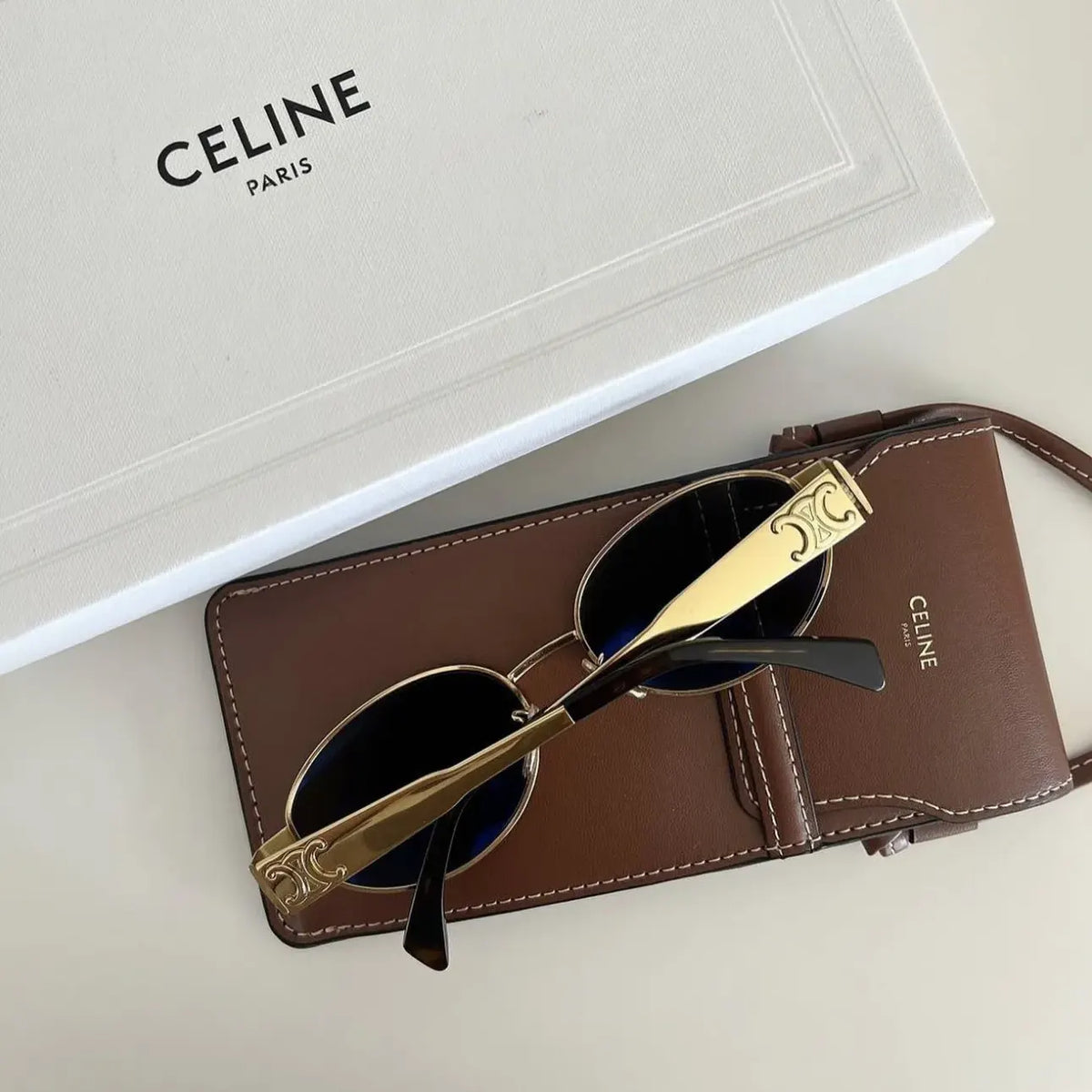 CELINE Metaltriomphe Gold-Green
