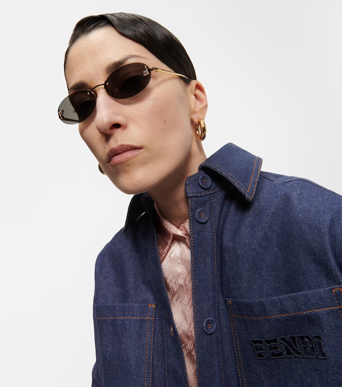 FENDI First Oval Sunglasses