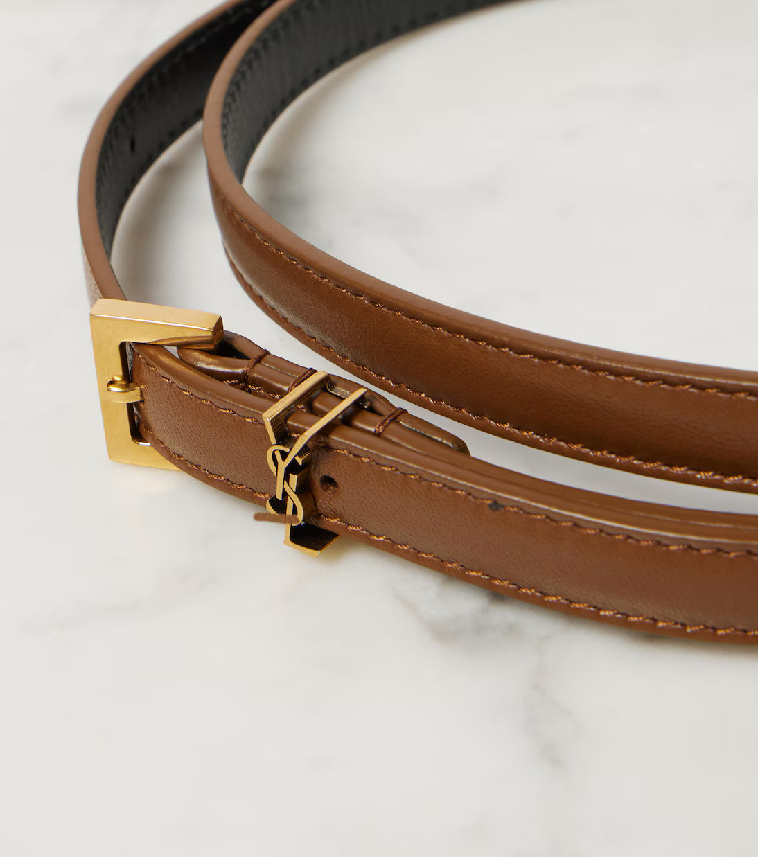 Saint Laurent Extra-Slim Cassandre Belt