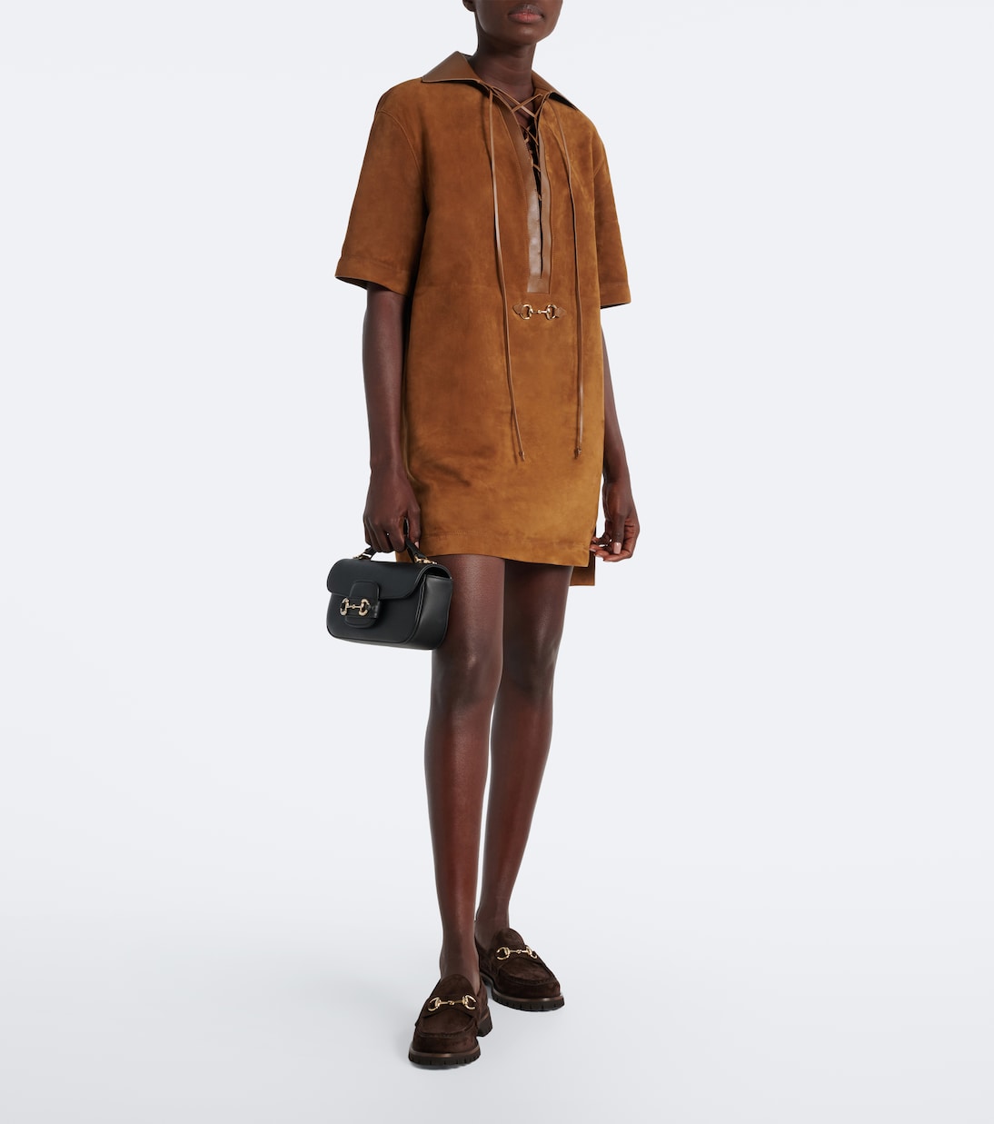 Gucci Sylke Horsebit Suede Loafers – Brown