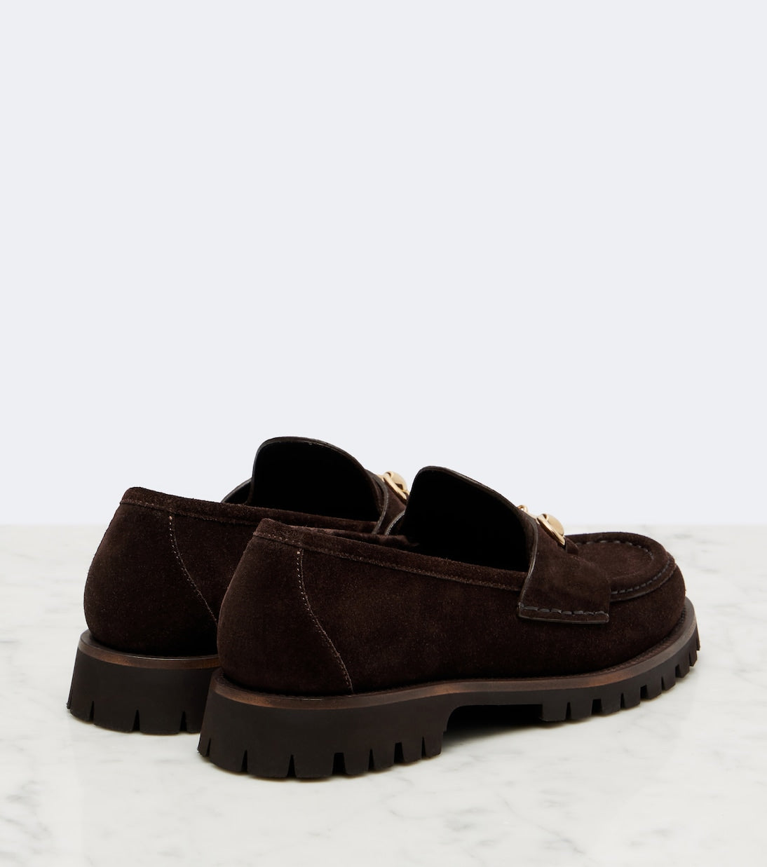 Gucci Sylke Horsebit Suede Loafers – Brown