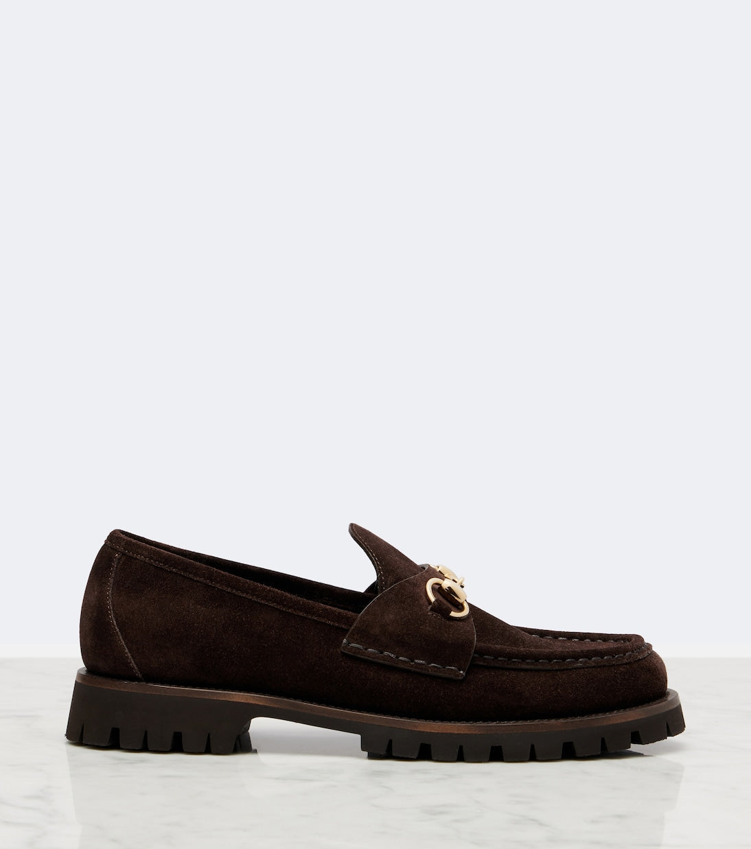 Gucci Sylke Horsebit Suede Loafers – Brown