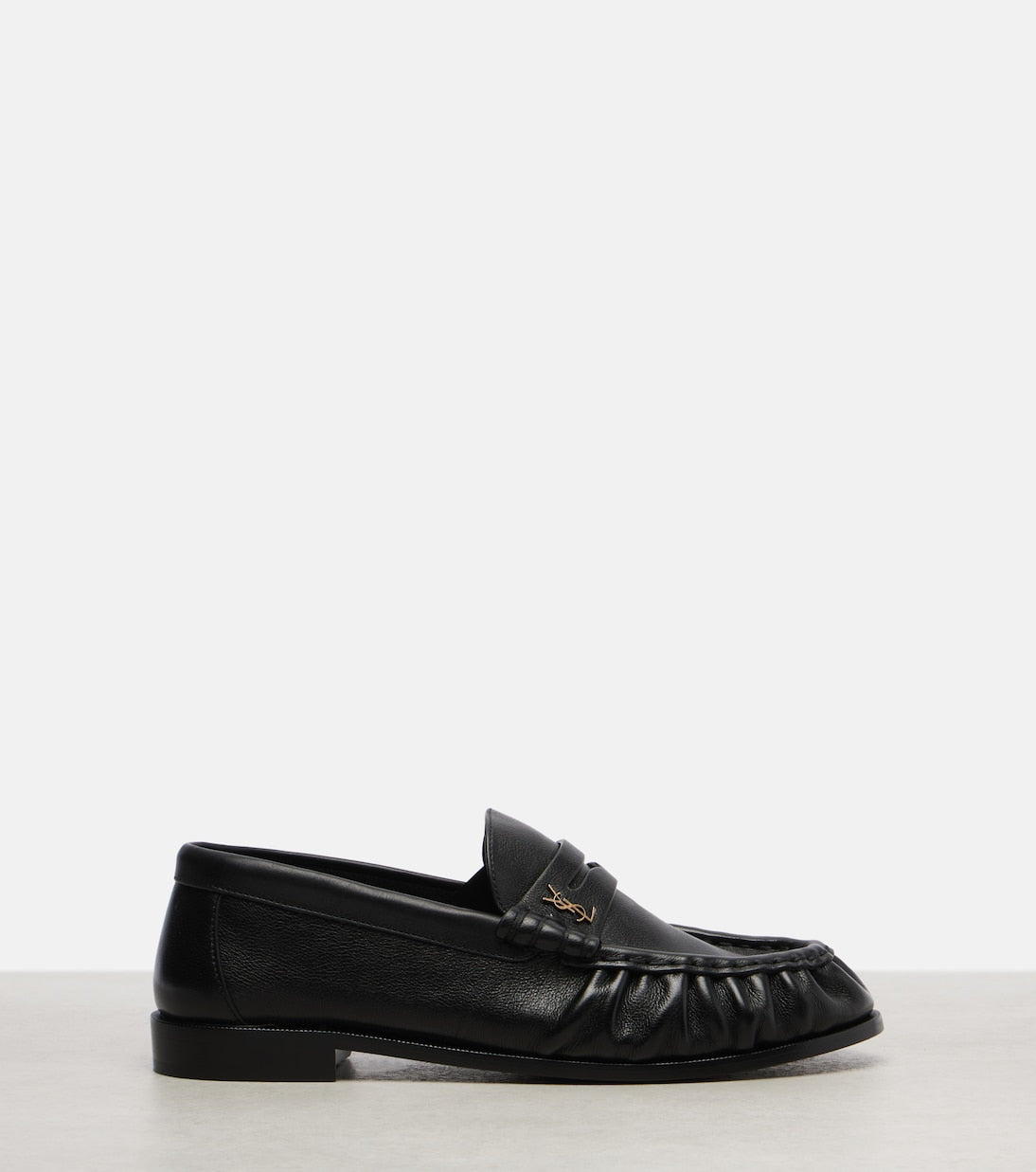 Saint Laurent Le Loafer Leather Penny Loafers – Black