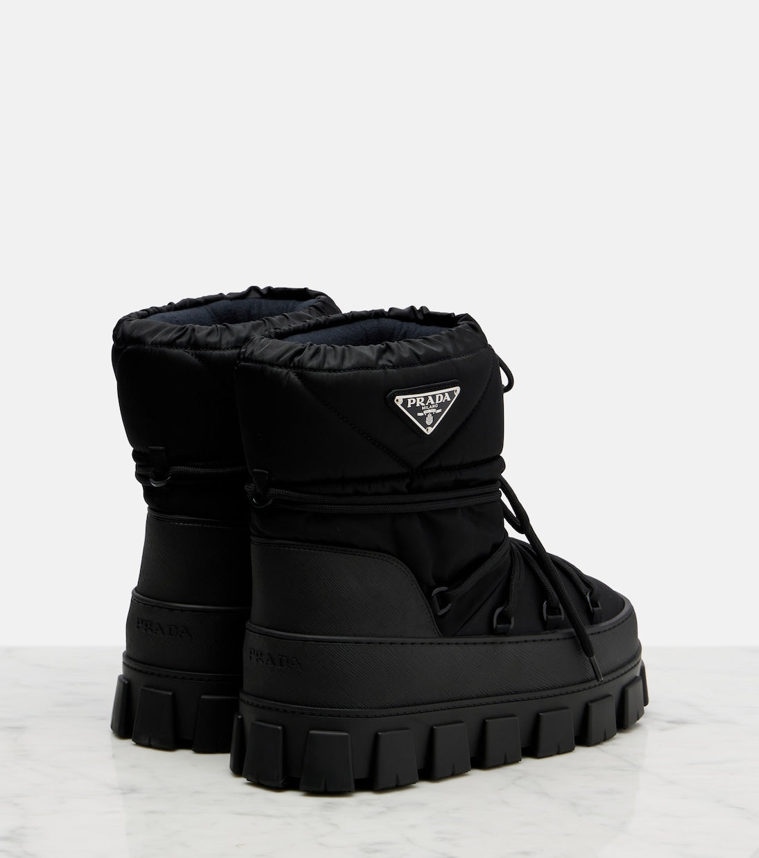 Prada Re-Nylon Gabardine Snow Boots – Black