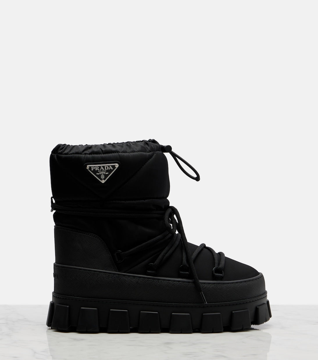 Prada Re-Nylon Gabardine Snow Boots – Black
