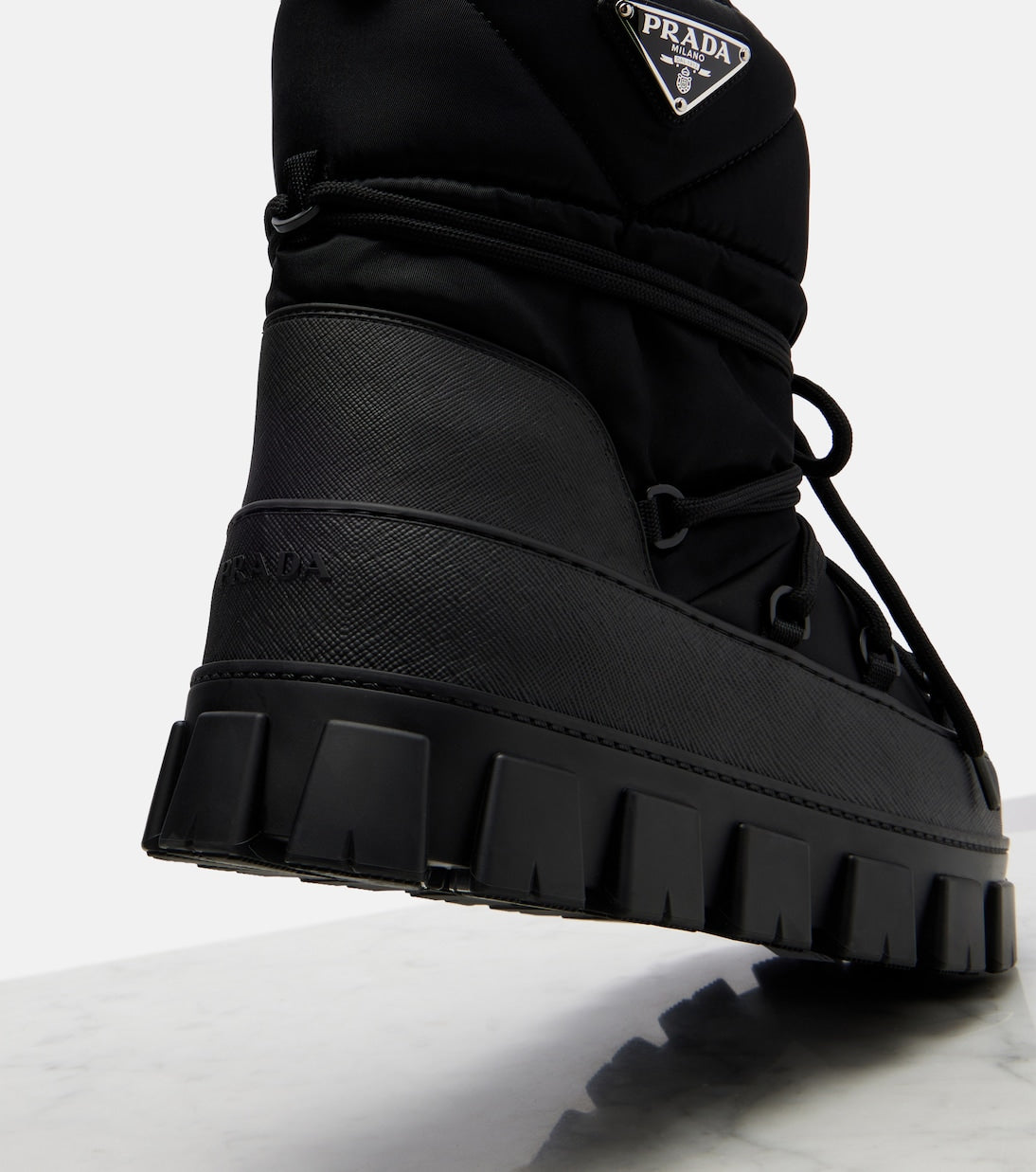 Prada Re-Nylon Gabardine Snow Boots – Black