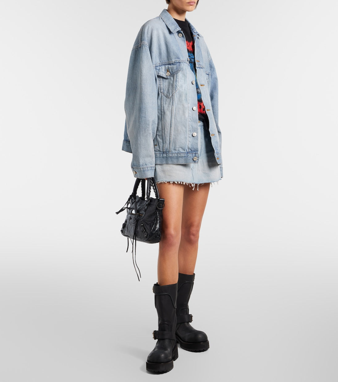 Balenciaga Venom Leather Combat Boots – Black
