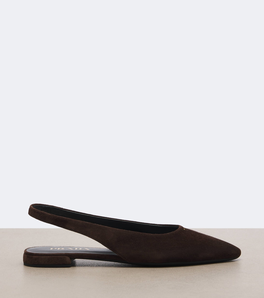 Prada Suede Slingback Ballet Flats – Brown