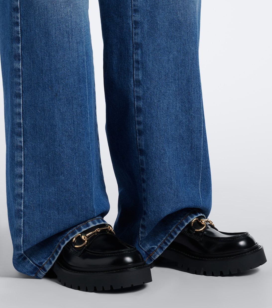 Gucci Rhody Horsebit Leather Platform Loafers – Black