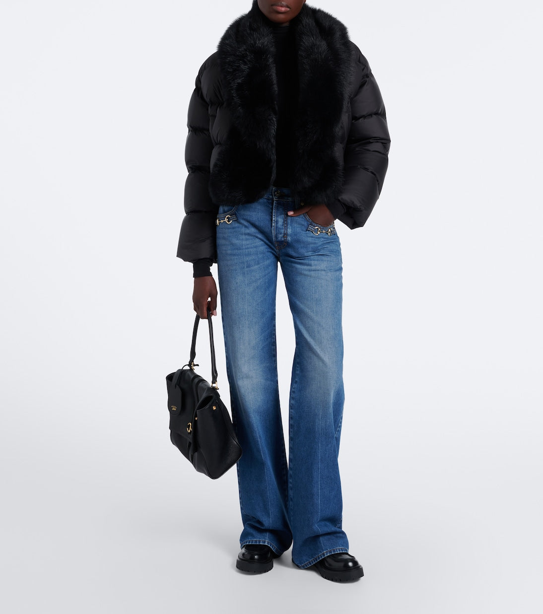 Gucci Rhody Horsebit Leather Platform Loafers – Black