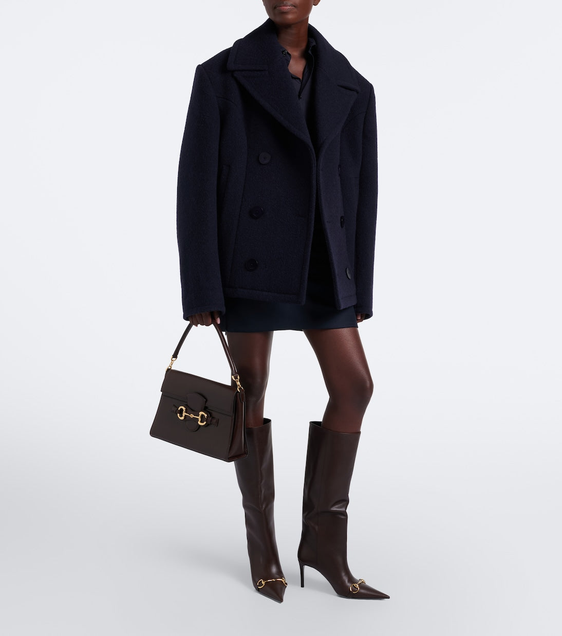 Gucci Donna Horsebit Leather Knee-High Boots – Brown
