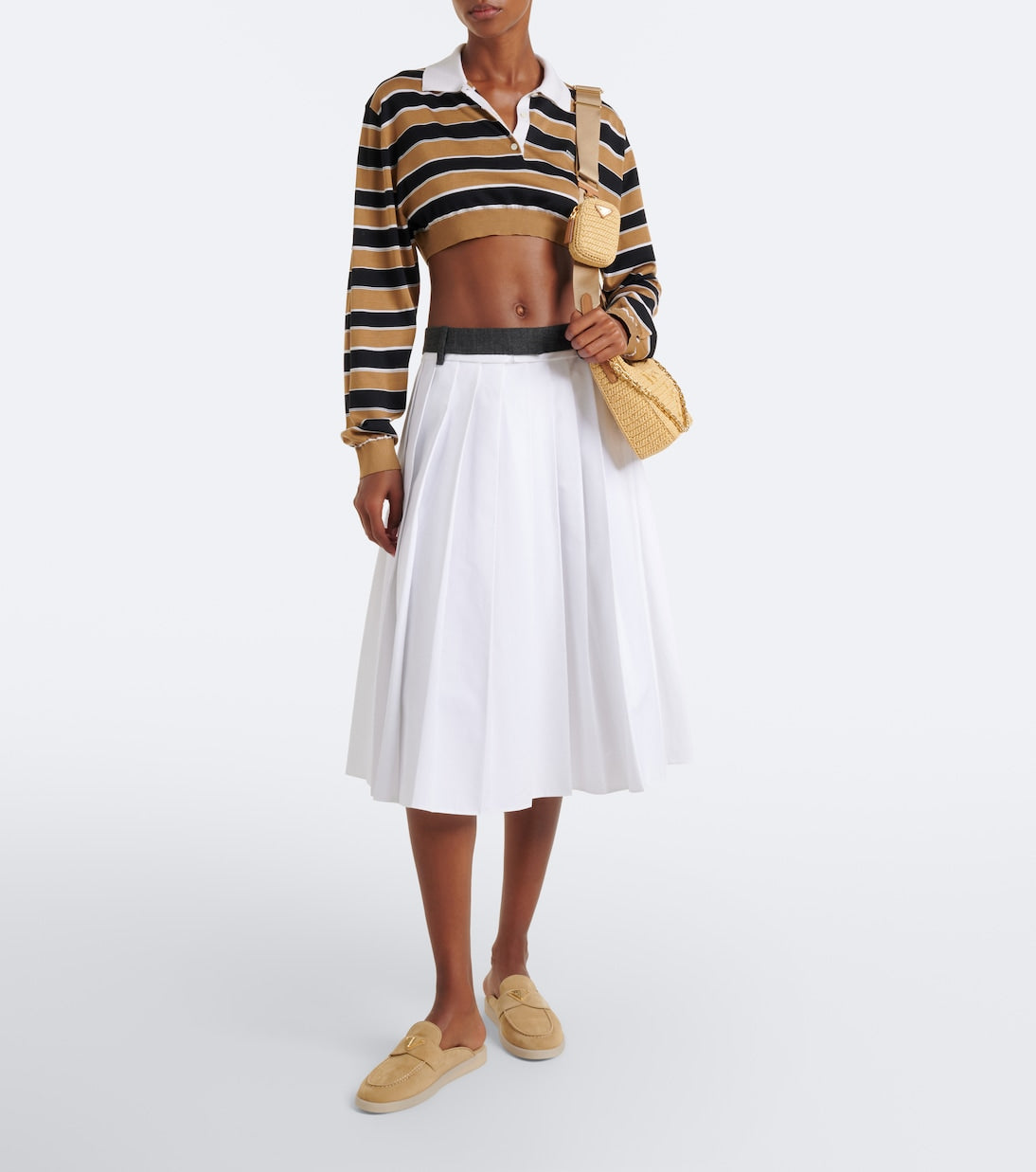 Prada Suede Mules – Beige