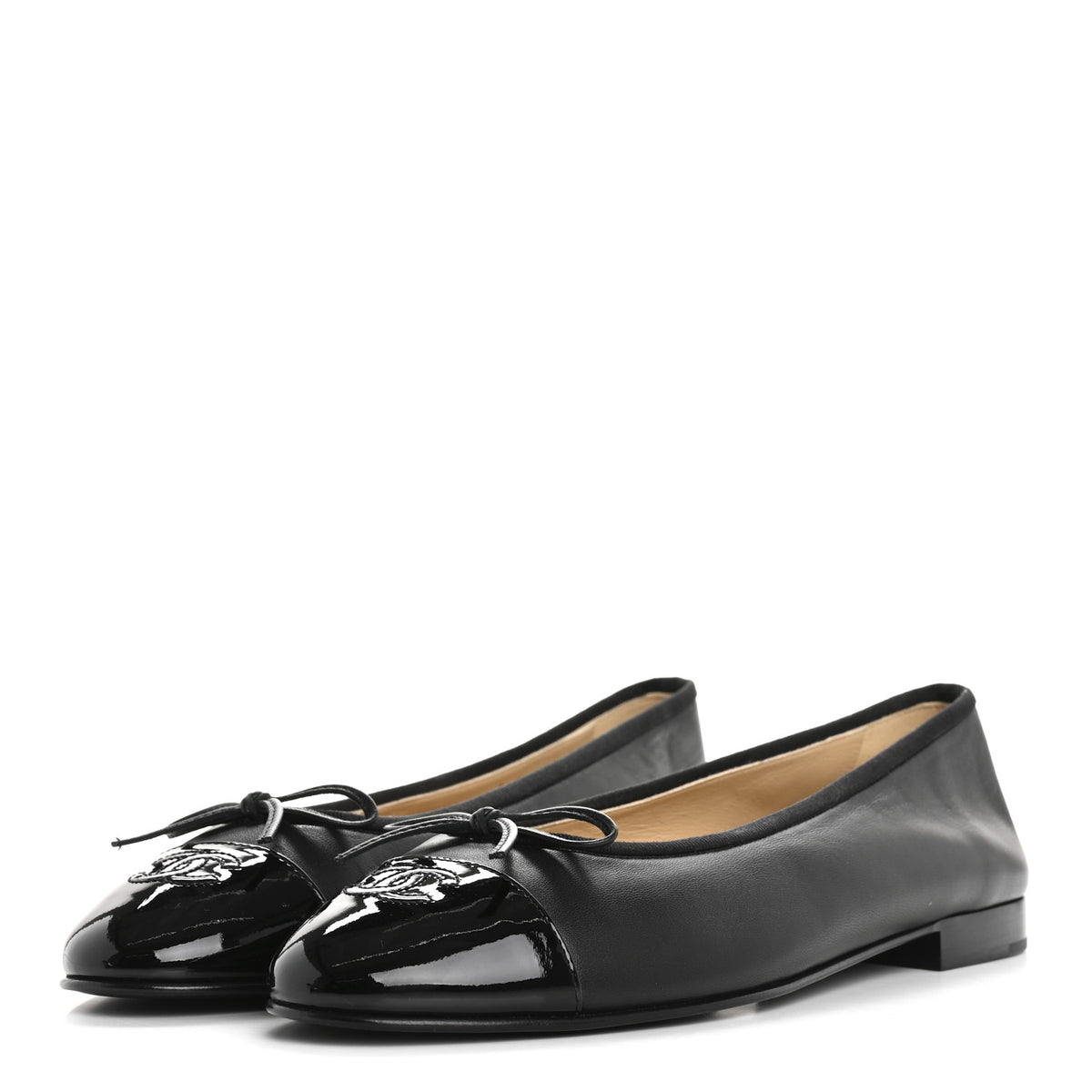 Chanel Cap Toe Black Ballet Flat