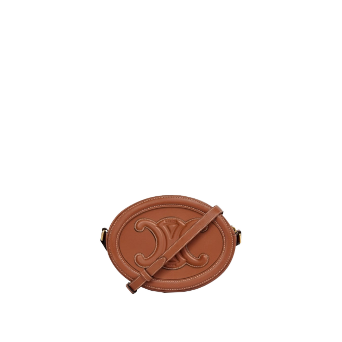 CROSSBODY OVAL PURSE CUIR TRIOMPHE