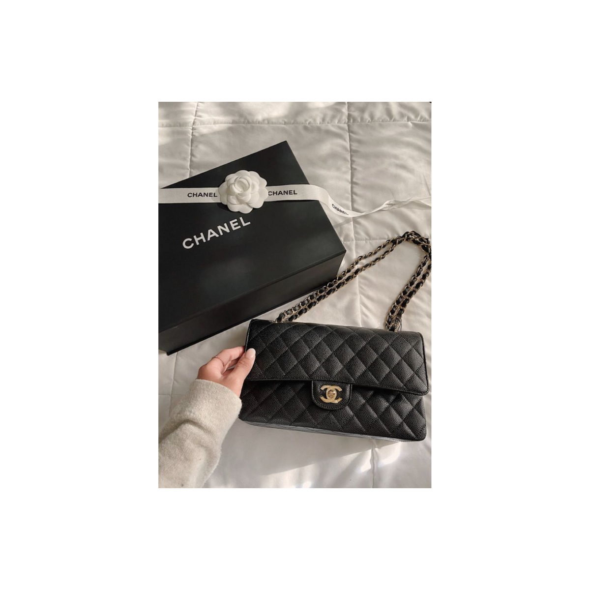 Medium Classic Double Flap Bag Caviar Skin