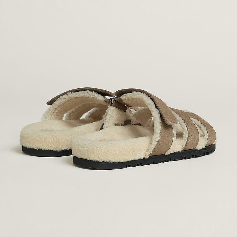 Hermès Chypre Sandal – Étoupe / Écru