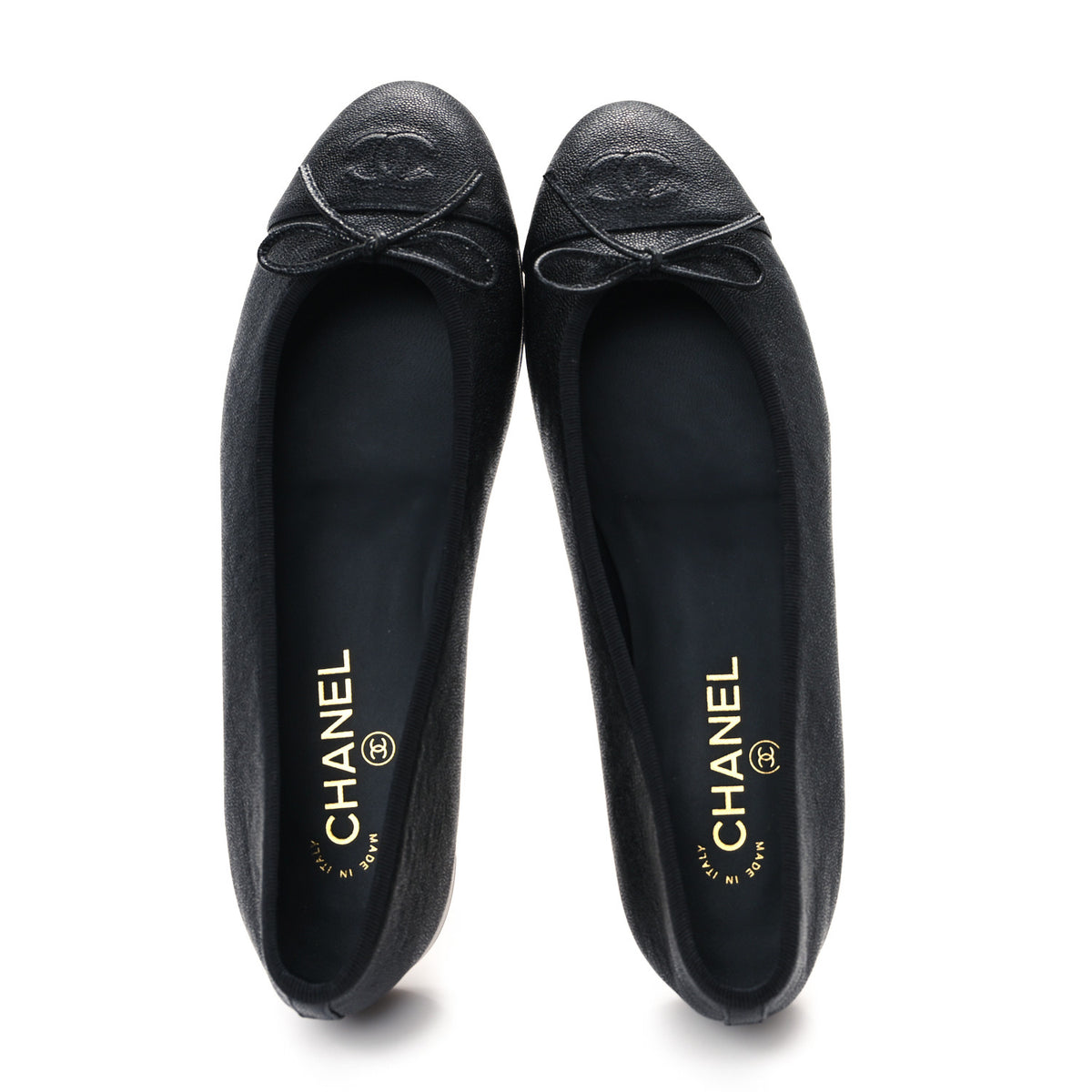 Chanel Cap Toe Black Ballet Flat