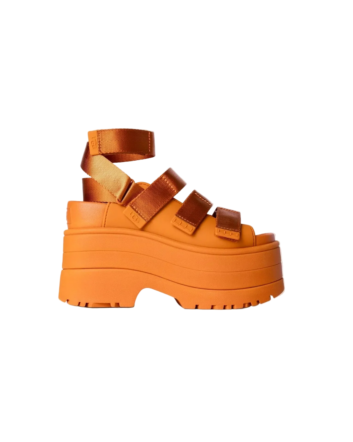 UGG GoldenRise Platform Sandals Dark Apricot