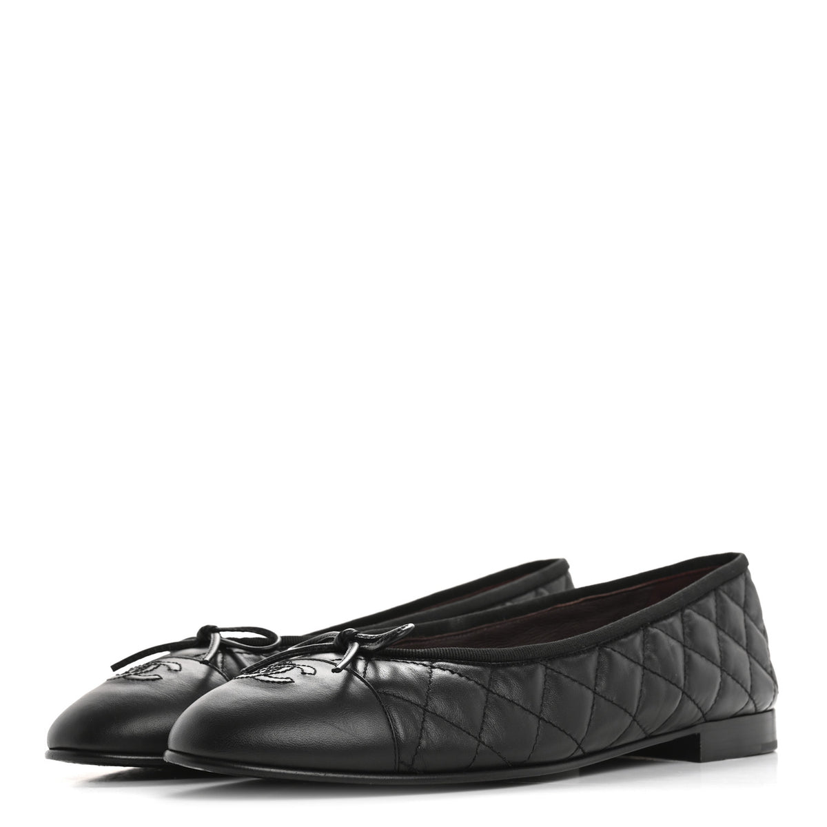 Chanel Cap Toe Black Ballet Flat