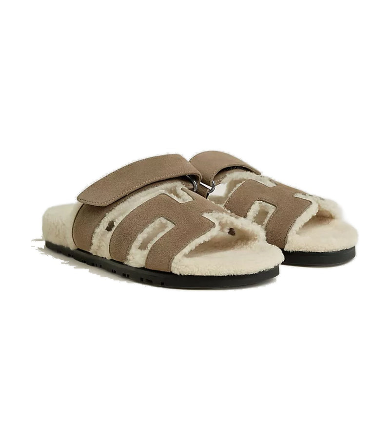 Hermès Chypre Sandal – Étoupe / Écru