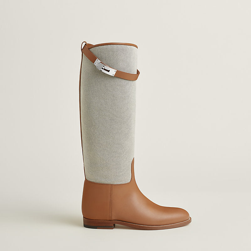 Hermès Jumping Supple Boot – Prunoir / Naturel