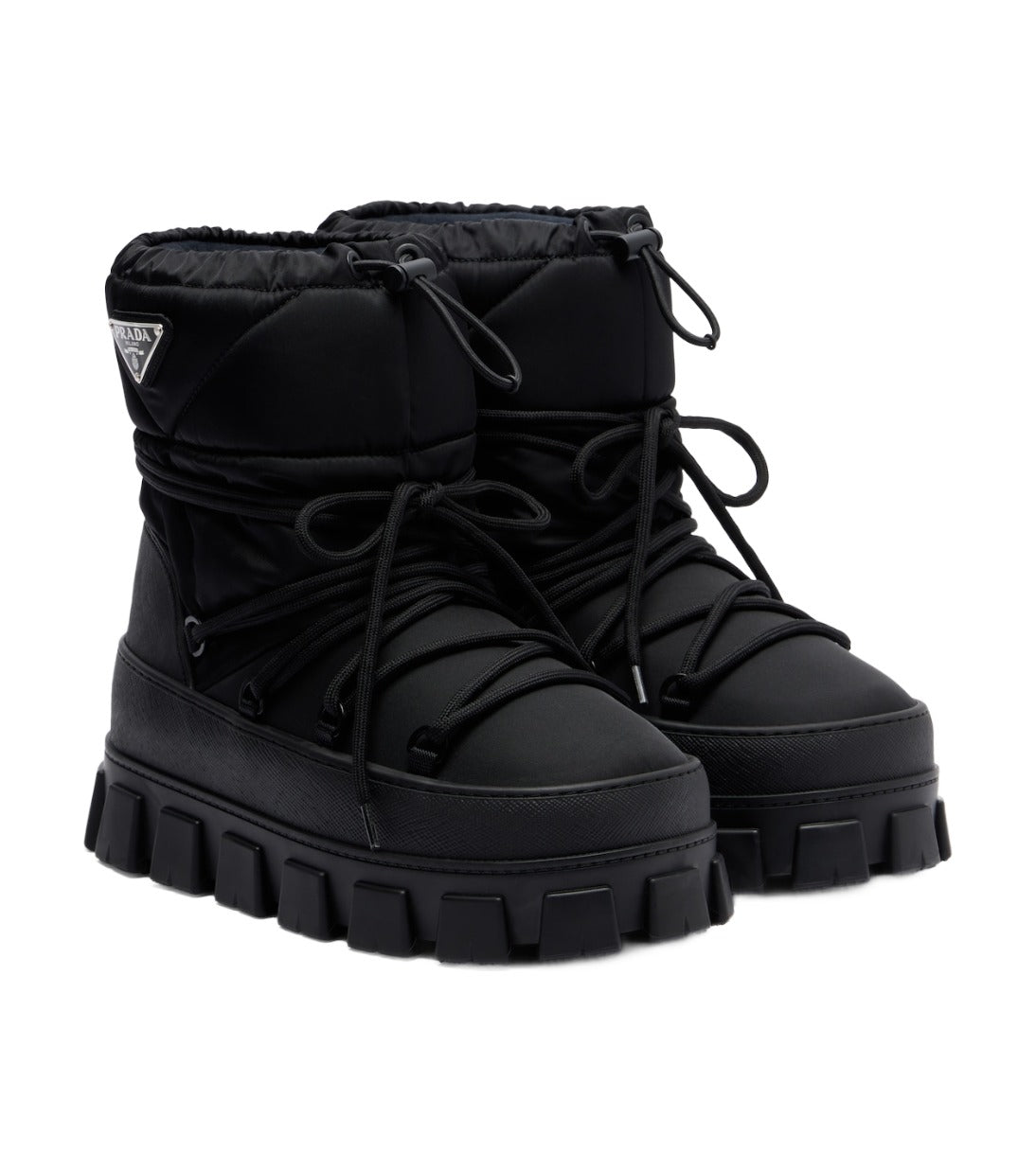 Prada Re-Nylon Gabardine Snow Boots – Black