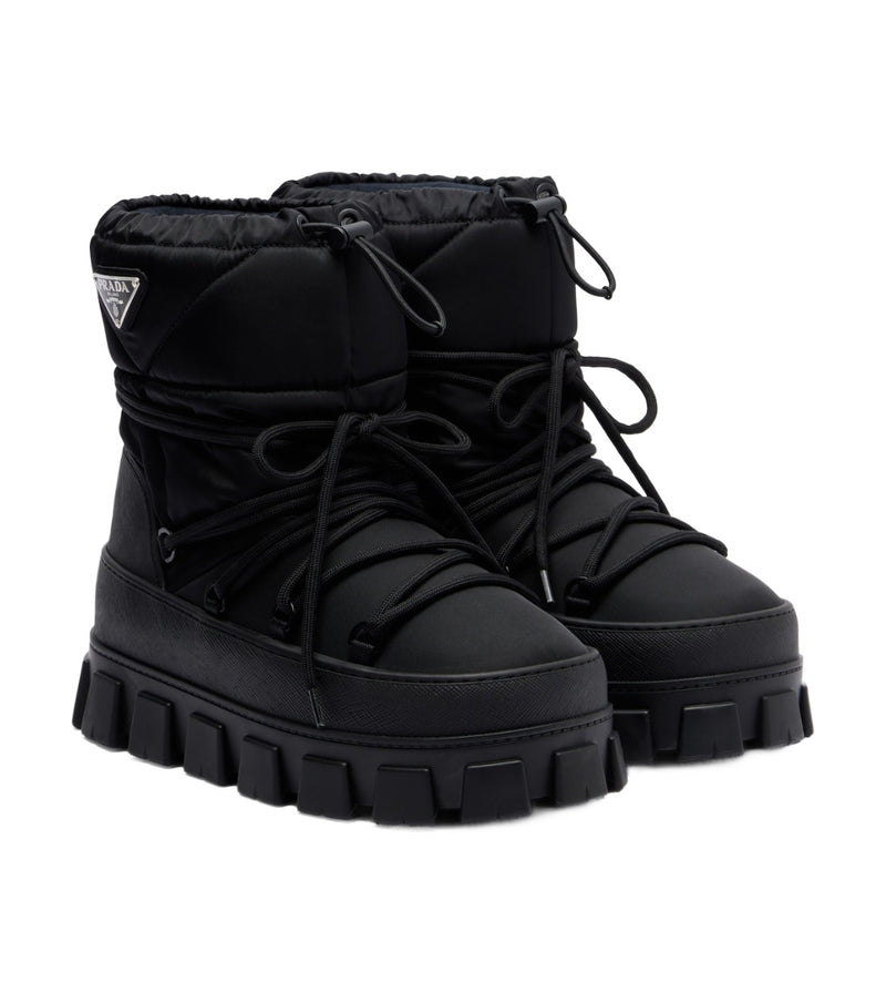 Prada Re-Nylon Gabardine Snow Boots – Black
