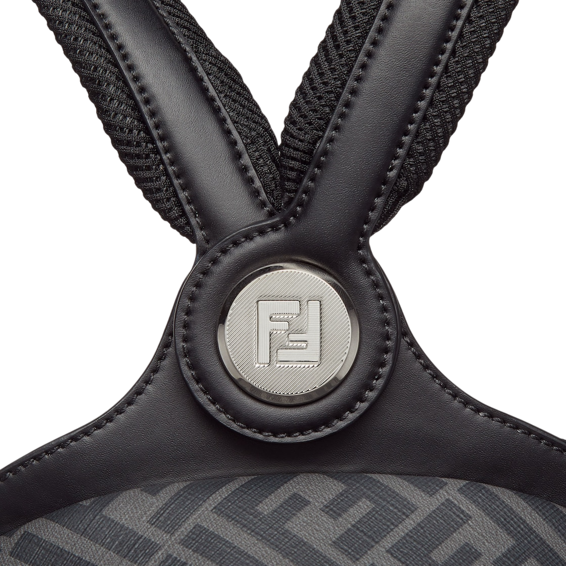 Fendi Diagonal Fendi Chiodo Medium Black